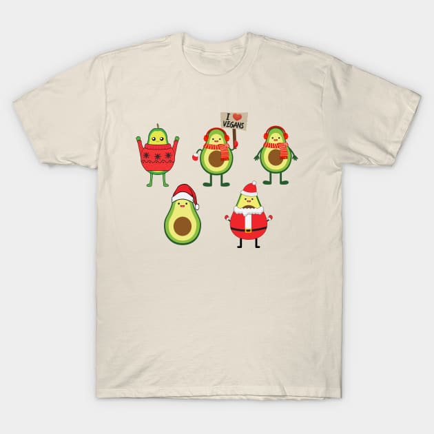 Avo Merry Christas T-Shirt by MZeeDesigns